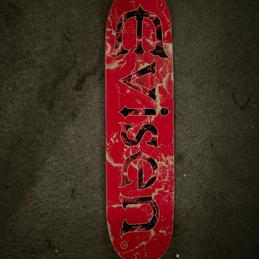 Evisen Red Skateboard Deck